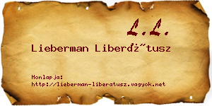 Lieberman Liberátusz névjegykártya